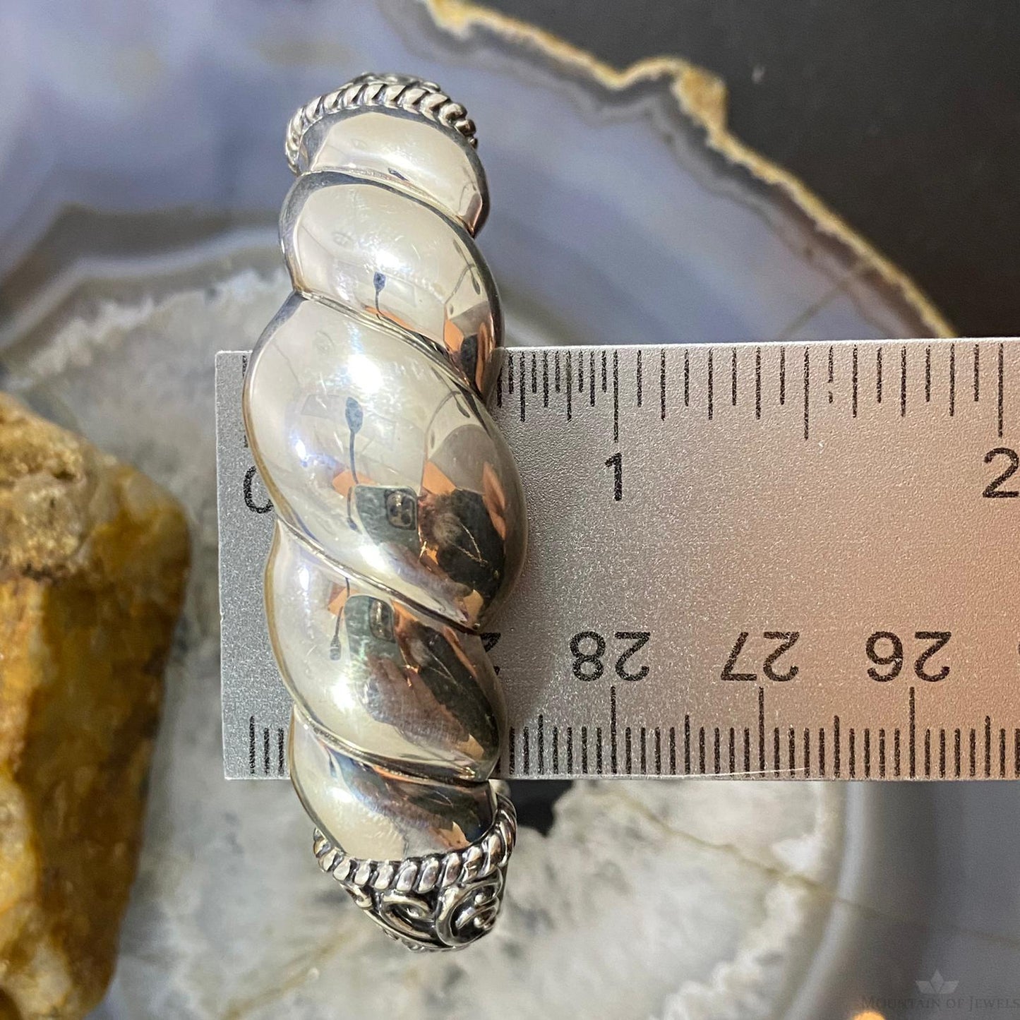 Carolyn Pollack Southwestern Style Sterling Silver Bold Swirl Design Bracelet For Women