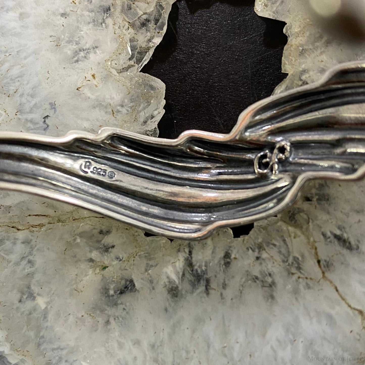 Carolyn Pollack Vintage Southwestern Style Sterling Silver Flowing Water Bracelet For Women
