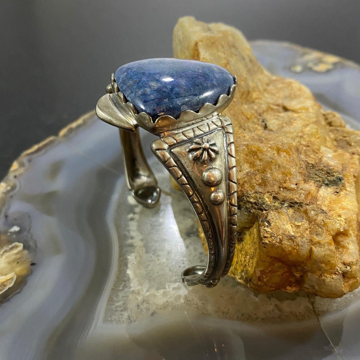 Carolyn Pollack Sterling Silver Shield Sodalite Decorated Bracelet For Women