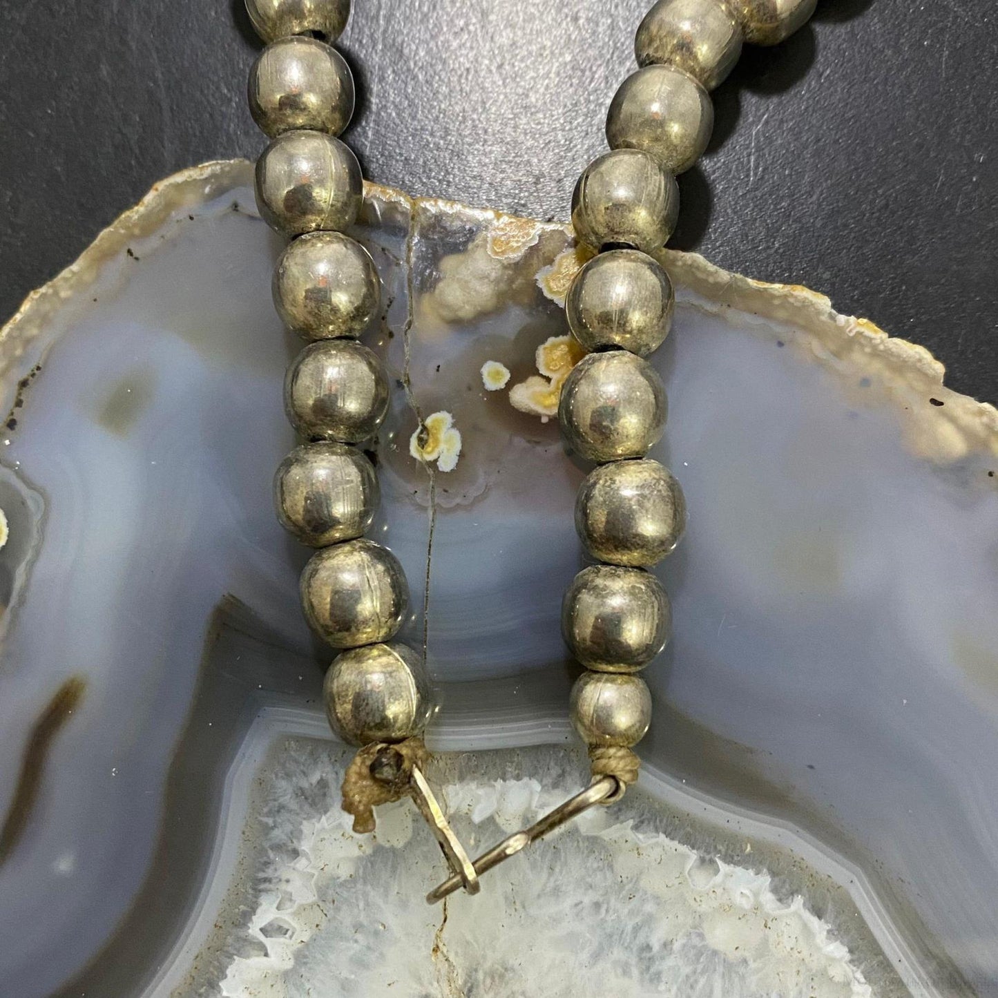 Vintage Native American Silver 15 Kingman Turquoise 28" Squash Blossom Necklace For Women