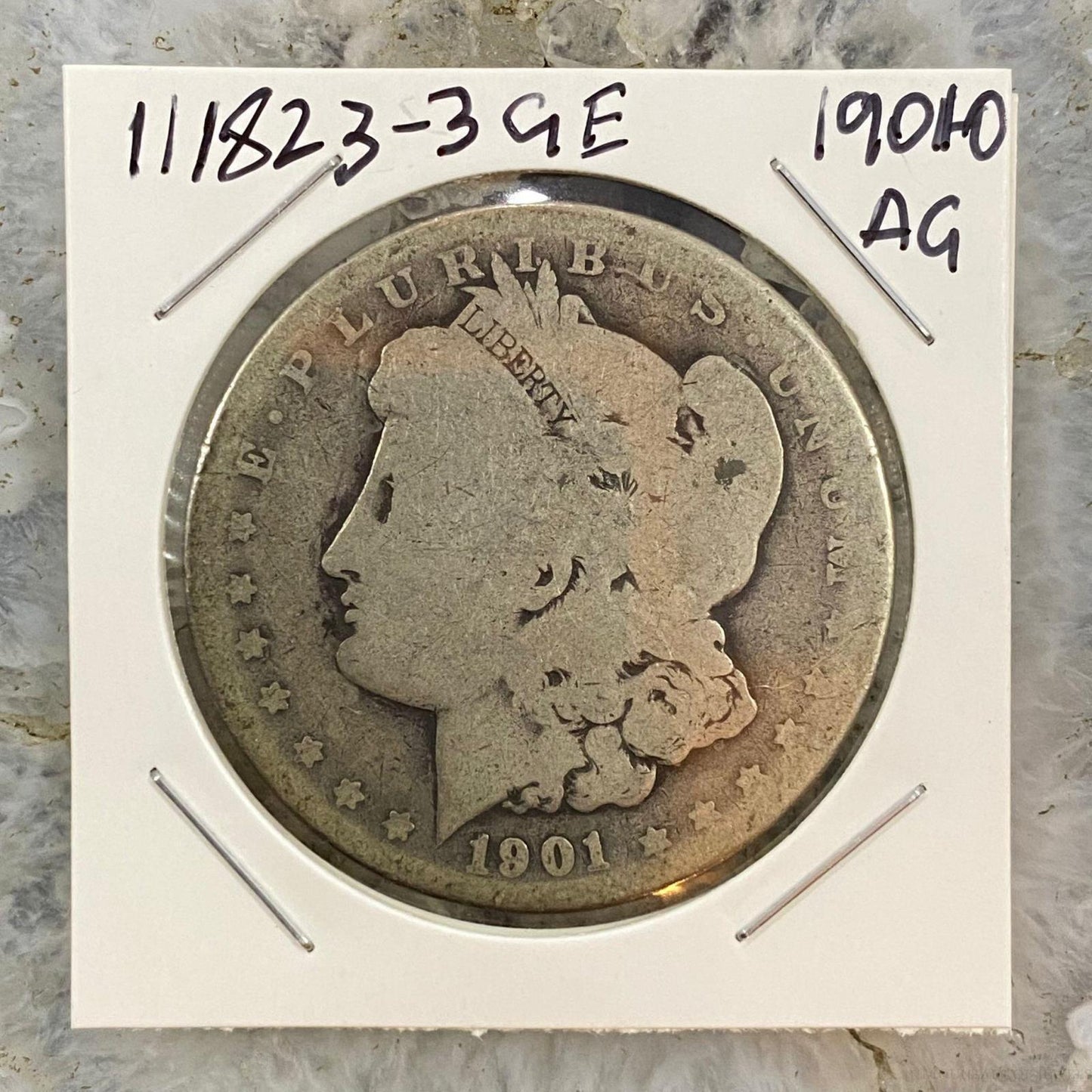 1901-O US Morgan Silver Dollar AG #111823-3GE