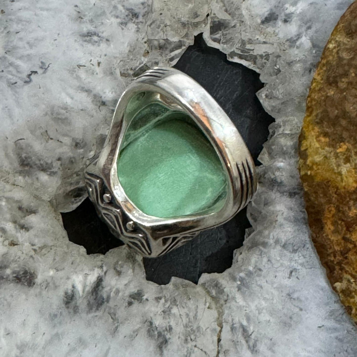 Carolyn Pollack Sterling Silver Variscite, Pink Coral & Amethyst Angel Ring For Women