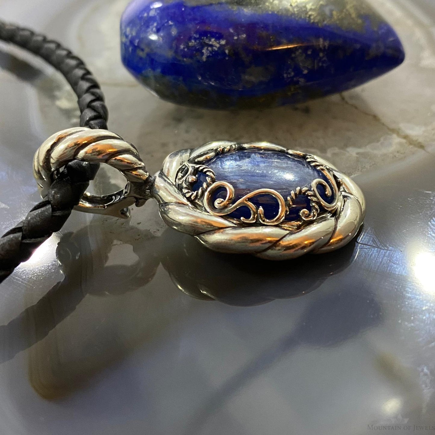 Carolyn Pollack Sterling Silver Chalcedony Decorated Enhancer Pendant For Women