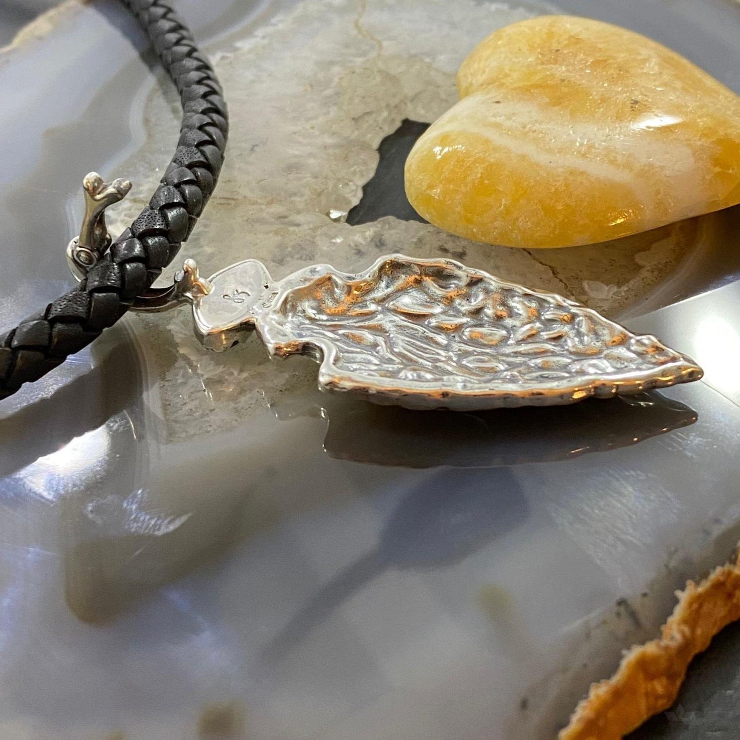 Carolyn Pollack Southwestern Style Sterling Silver Lapis Arrowhead Enhancer Pendant For Women