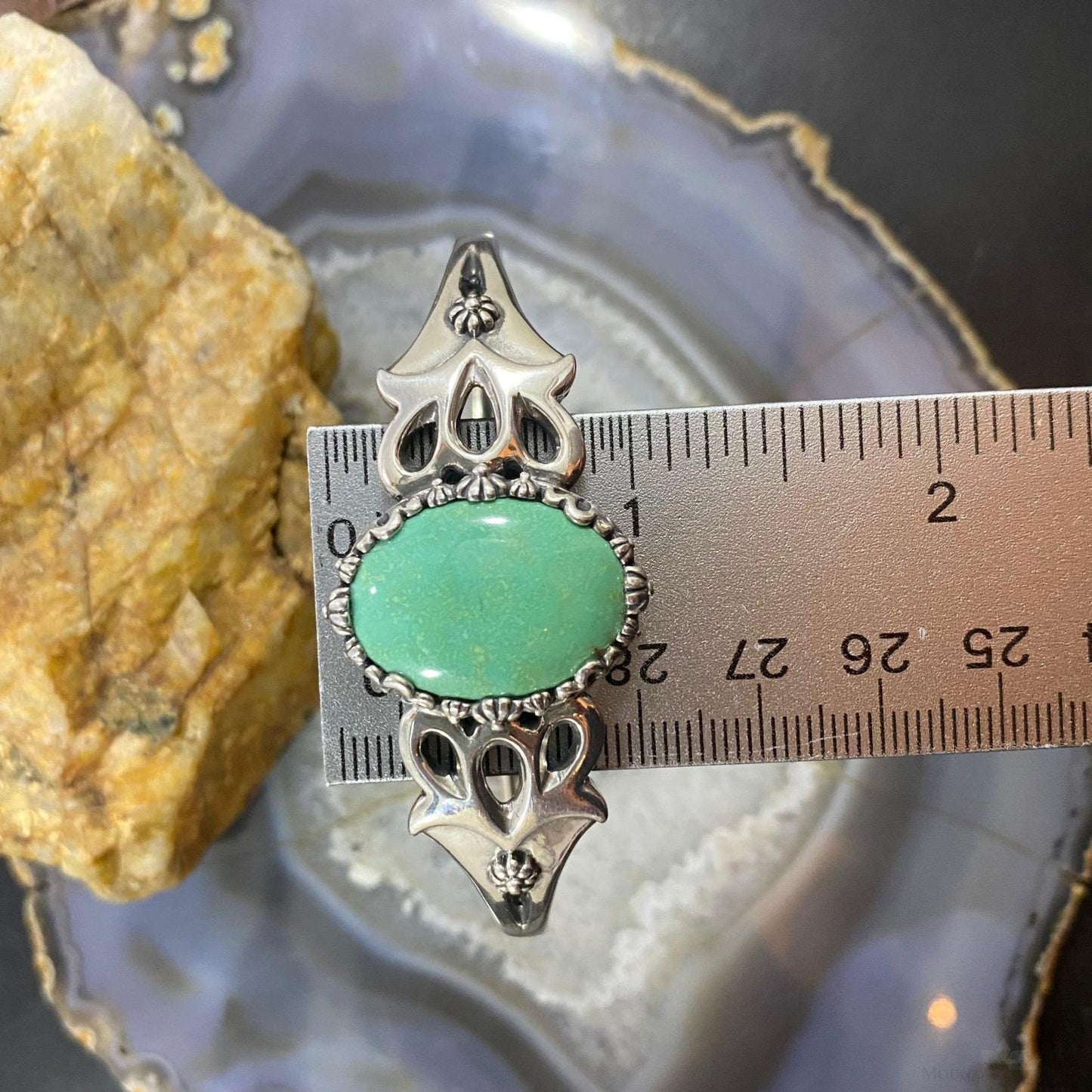 Carolyn Pollack Sterling Silver Oval Turquoise Decorated Bracelet For Women