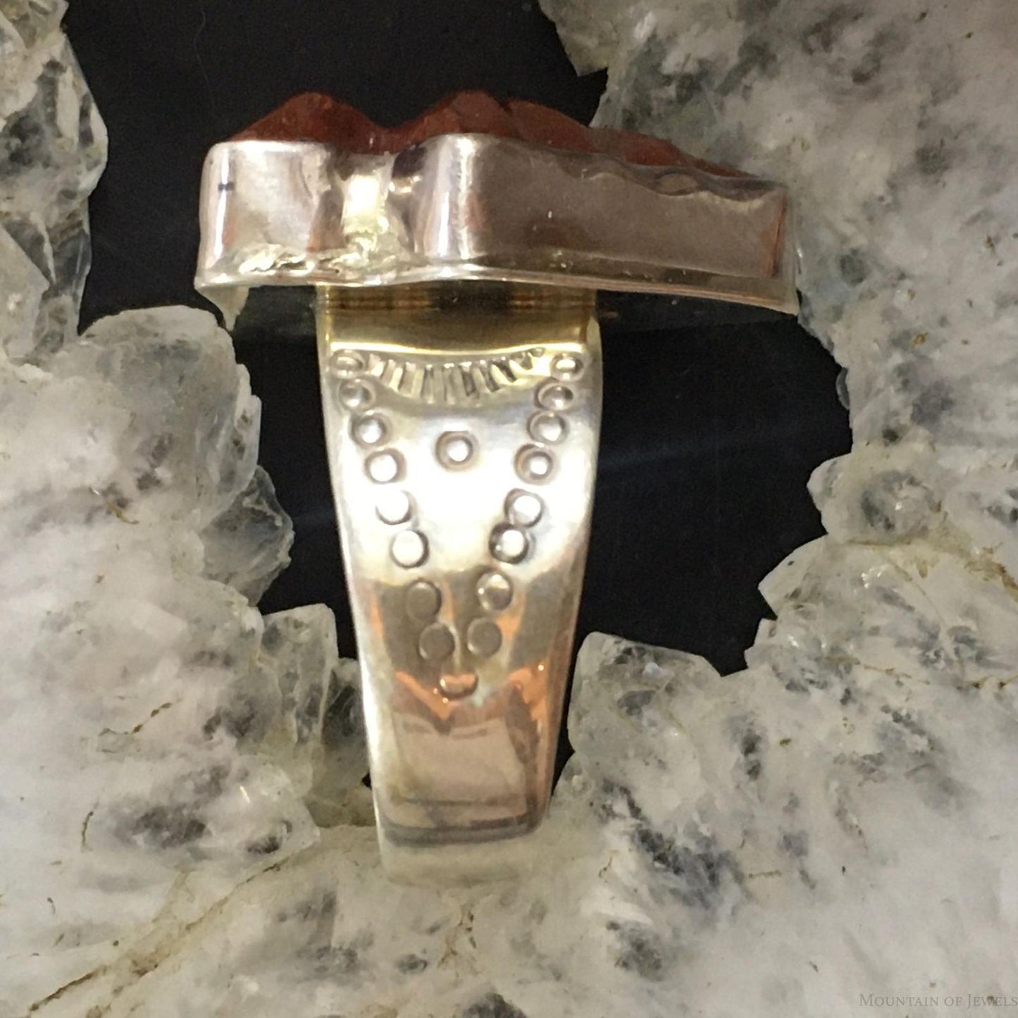 Carolyn Pollack Vintage Sterling Silver Pipestone Arrowhead Ring For Women