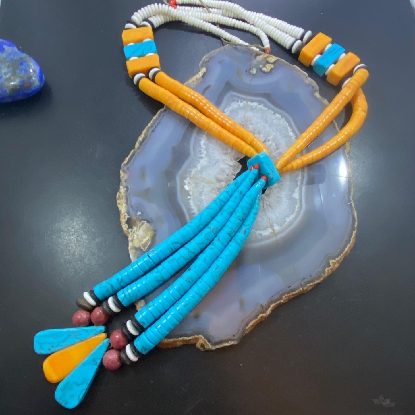 Vintage Native American Kewa Santo Domingo Pueblo Heishi Jacla Necklace