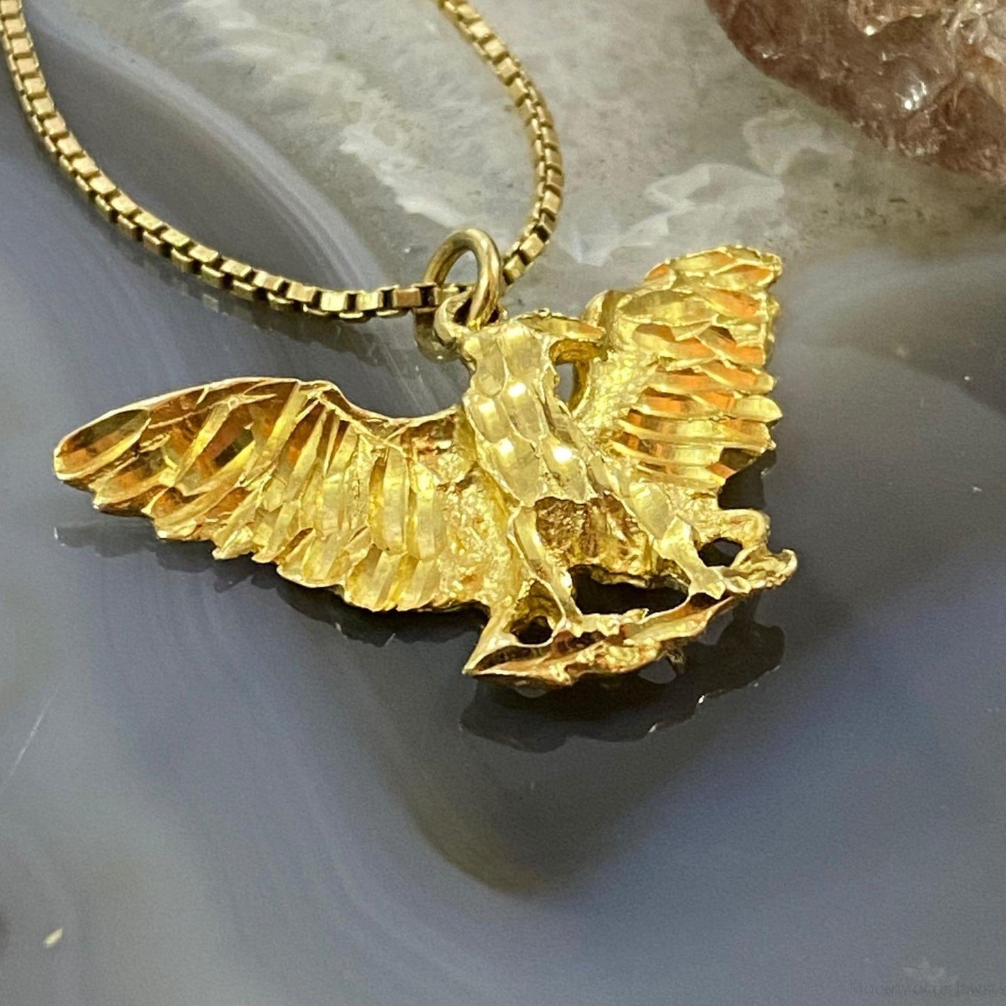 14K Yellow Gold Eagle Pendant