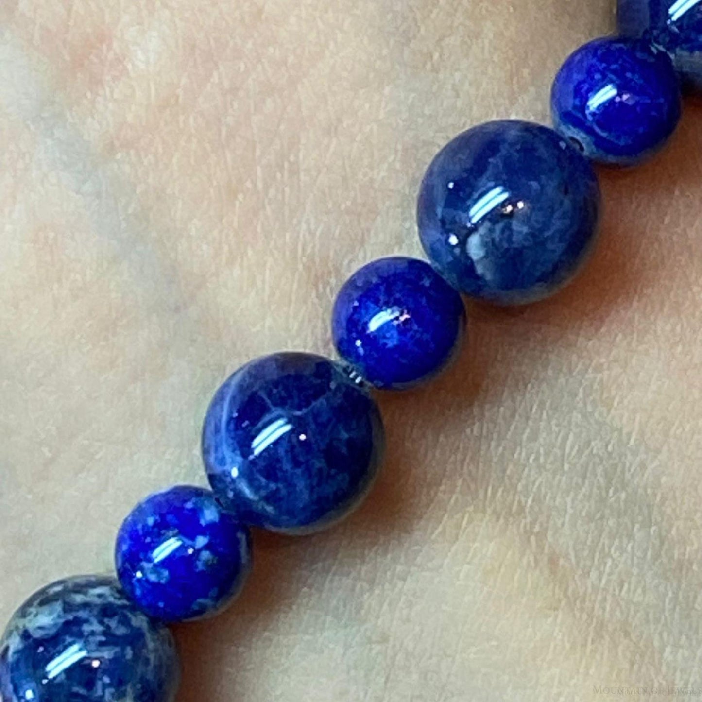 Carolyn Pollack Sterling Silver 1 Strand Sodalite Bead Stretch Bracelet For Women
