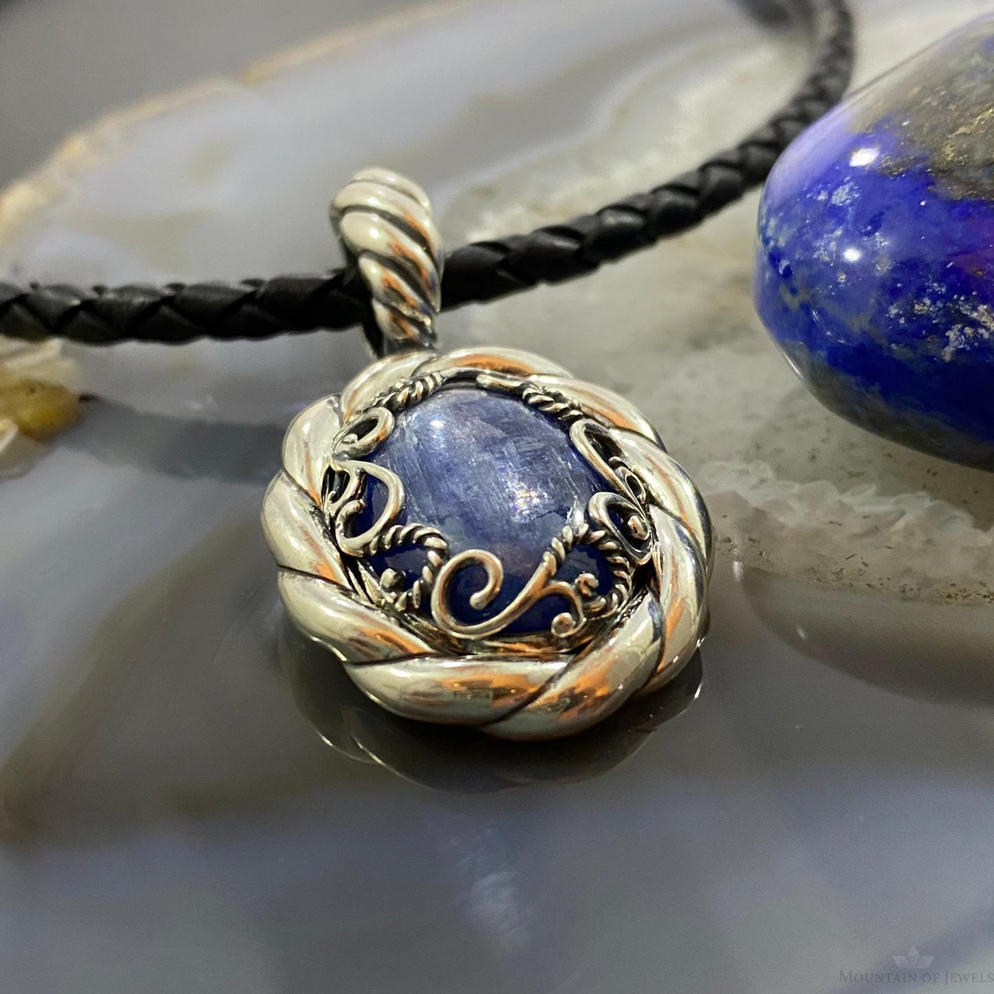 Carolyn Pollack Sterling Silver Chalcedony Decorated Enhancer Pendant For Women