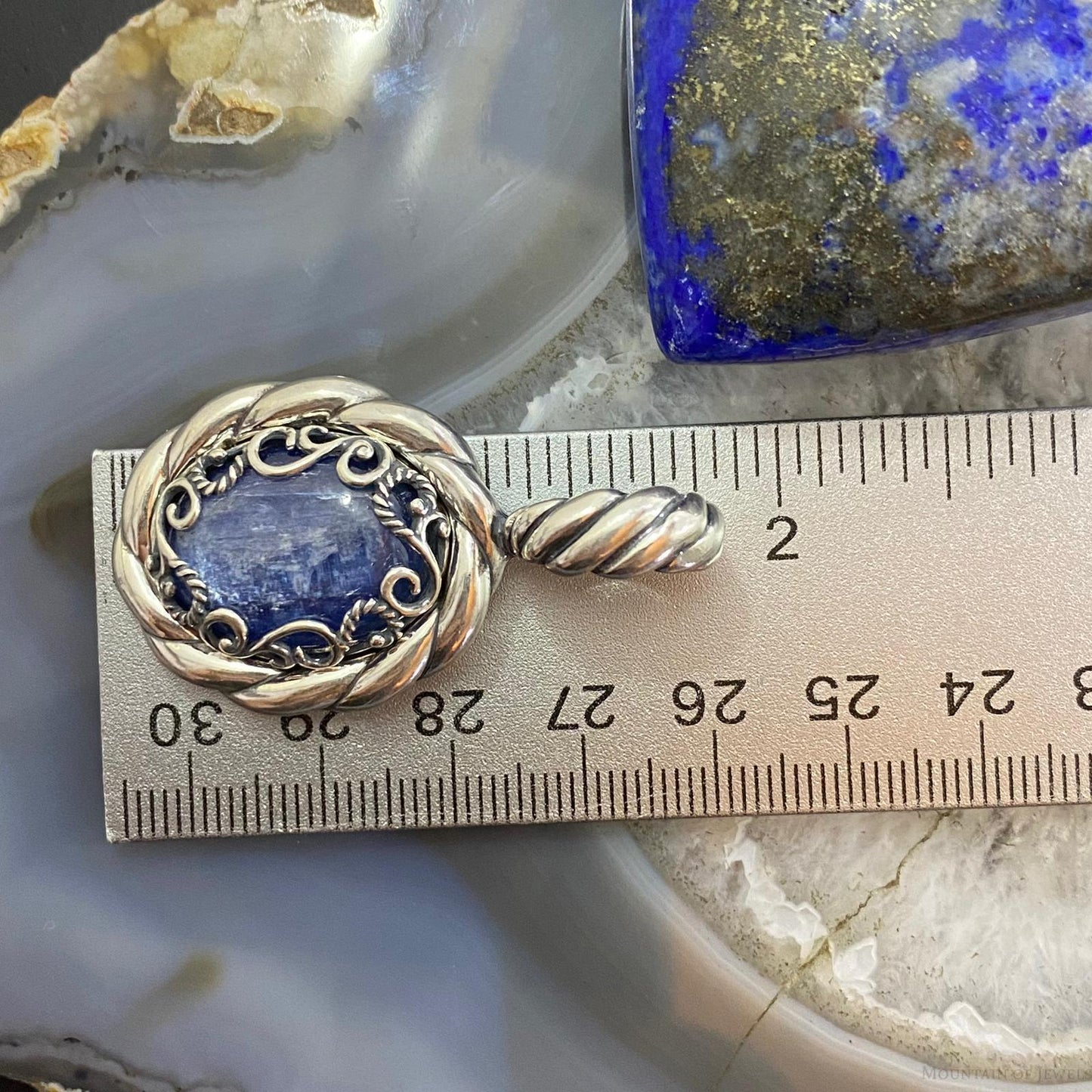 Carolyn Pollack Sterling Silver Chalcedony Decorated Enhancer Pendant For Women