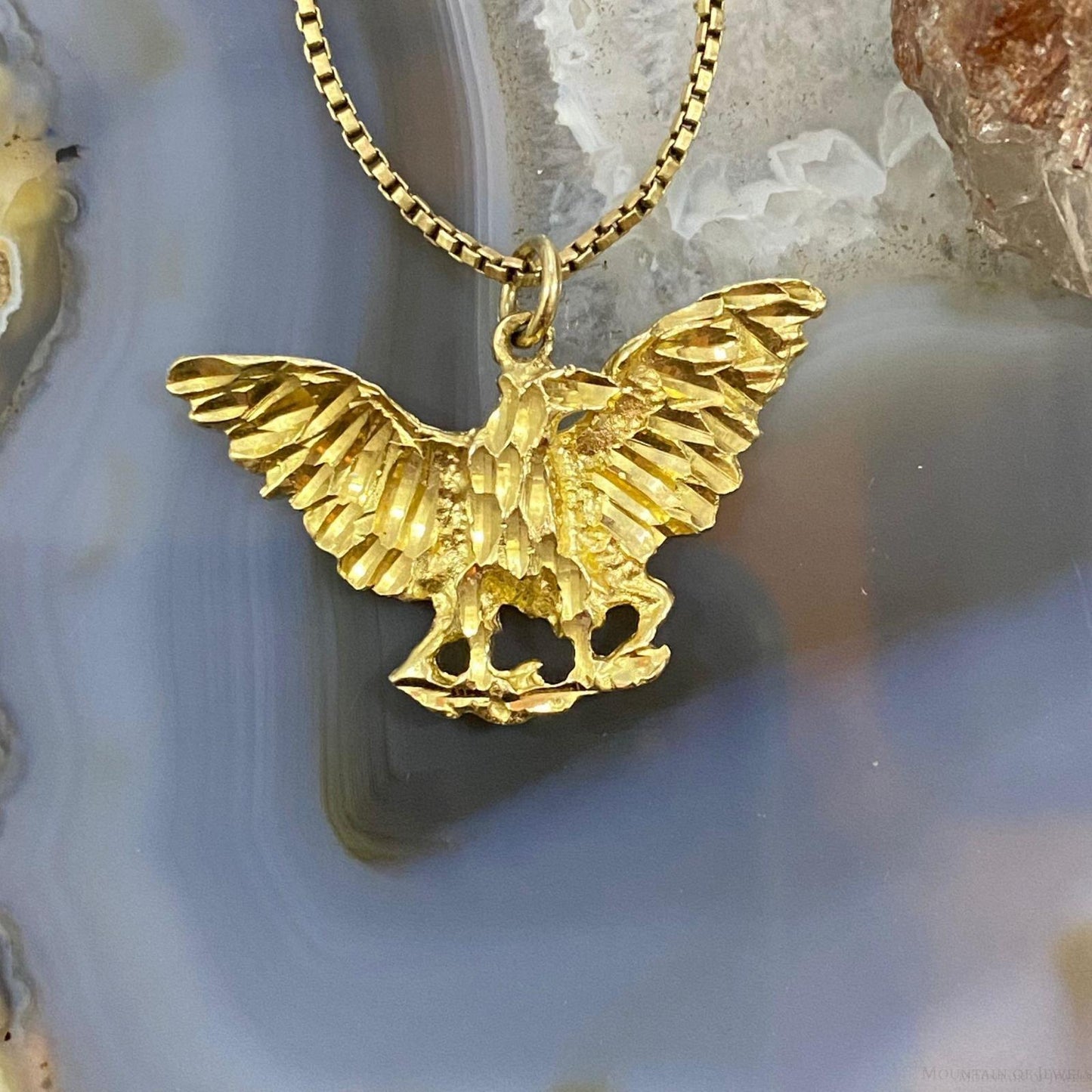 14K Yellow Gold Eagle Pendant