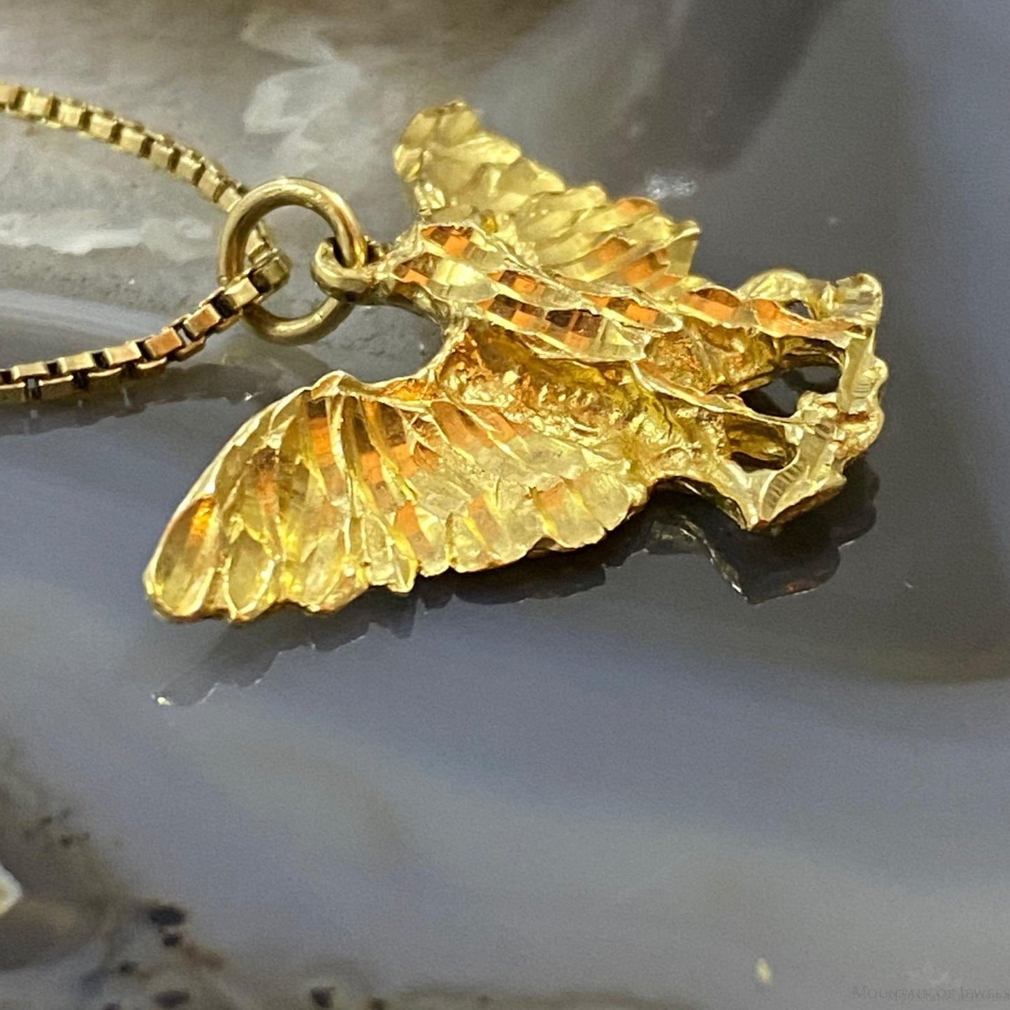14K Yellow Gold Eagle Pendant