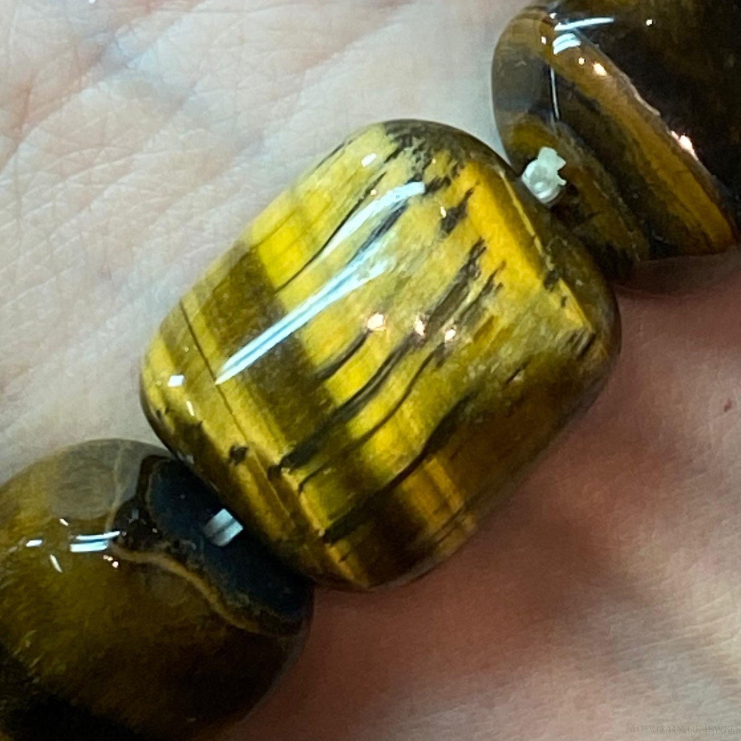Carolyn Pollack Vintage 9 Chunky Tiger's Eye Beads Stretch Bracelet For Women