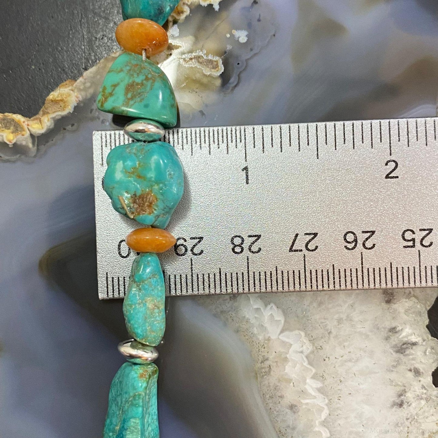 Carolyn Pollack Sterling Silver Chunky Turquoise & Carnelian Bead Link Bracelet For Women