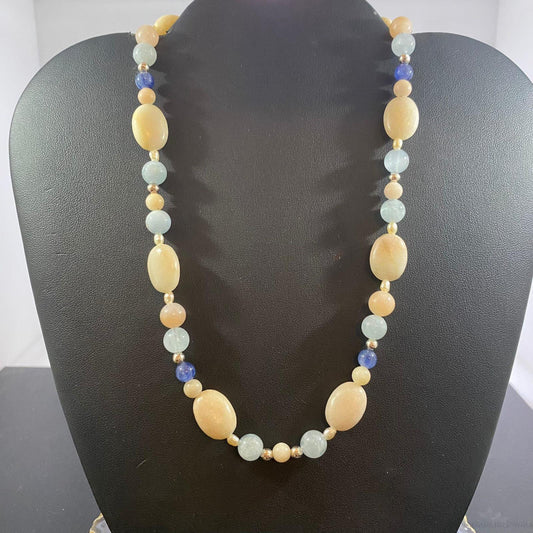 Carolyn Pollack Sterling Silver Beachy Multi Gemstone Beaded Necklace For Women