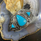 Carolyn Pollack Sterling Silver 3 Turquoise Decorated Heavy Bracelet For Women