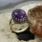 Carolyn Pollack Sterling Silver Oval Smooth Amethyst Decorated Doublet Ring For Women