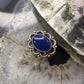 Carolyn Pollack Sterling Silver Oval Lapis Decorated Ring Size 5 For Women