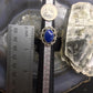 Carolyn Pollack Sterling Silver Oval Lapis Decorated Ring Size 5 For Women