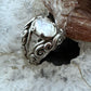 Carolyn Pollack Sterling Silver Oval Moonstone/Clear Quartz Doublet Ring Size 5 For Women