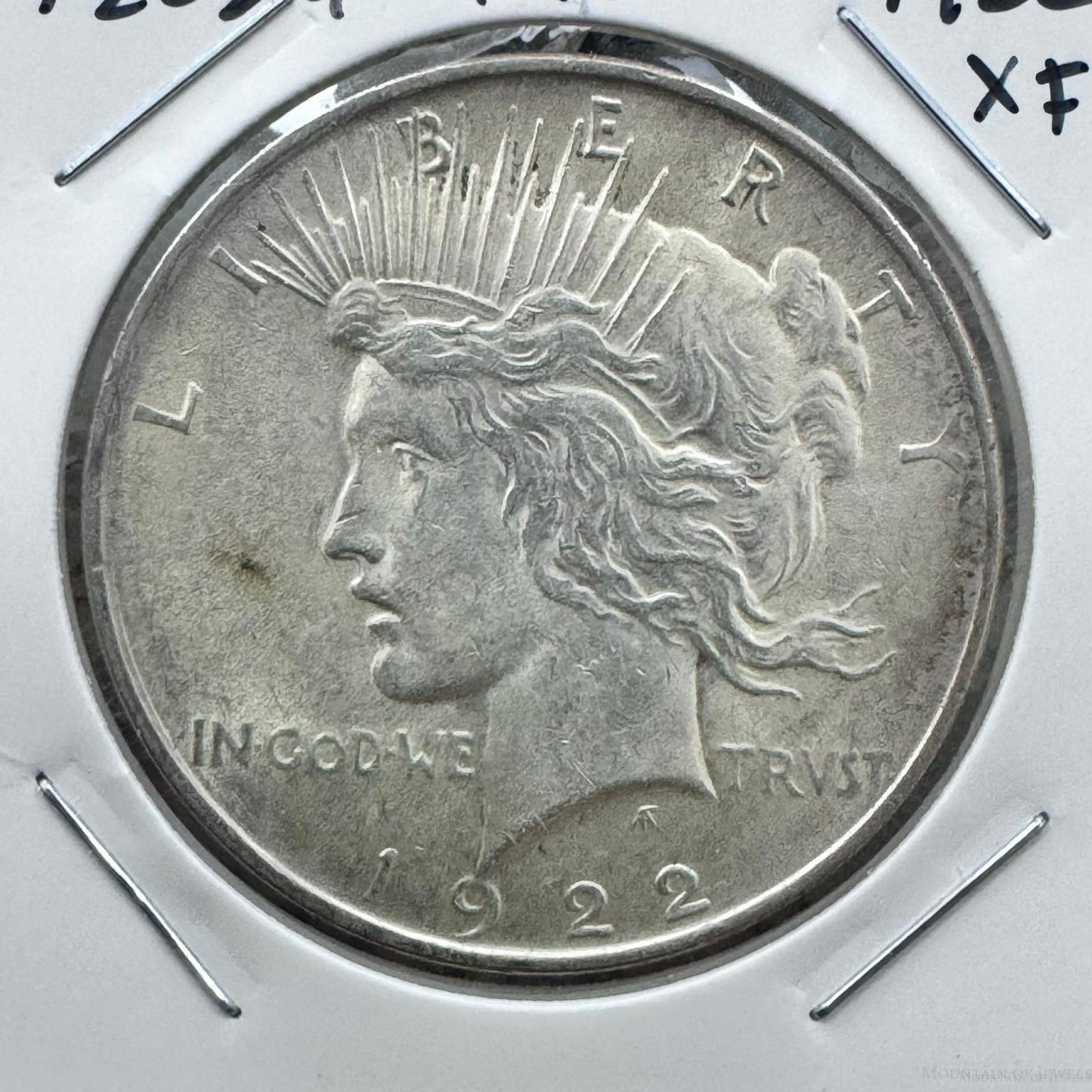 1922 90% US Peace Silver Dollar XF #72024-9GO