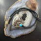 Alonzo Mariano Sterling Silver Overlay Horse w/Turquoise Bolo Tie For Men