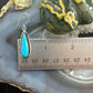 Native American Sterling Silver Teardrop Turquoise Dangle Earrings For Women