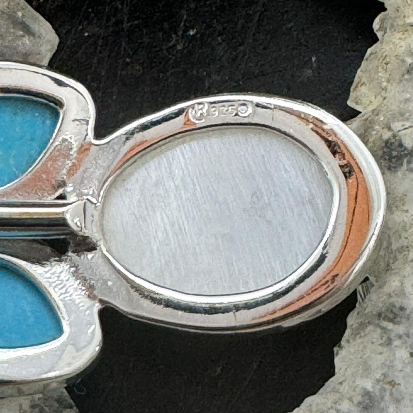 Carolyn Pollack Sterling Silver Turquoise, MOP & Onyx Floating Bracelet For Women