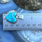 Native American Sterling Silver Blue Ridge Turquoise Double Heart Pendant For Women