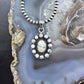 Sterling Silver Southwestern Style Howlite Cluster Decorated Pendant For Women