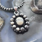 Sterling Silver Southwestern Style Howlite Cluster Decorated Pendant For Women