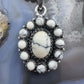 Sterling Silver Southwestern Style Howlite Cluster Decorated Pendant For Women