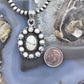 Sterling Silver Southwestern Style Howlite Cluster Decorated Pendant For Women