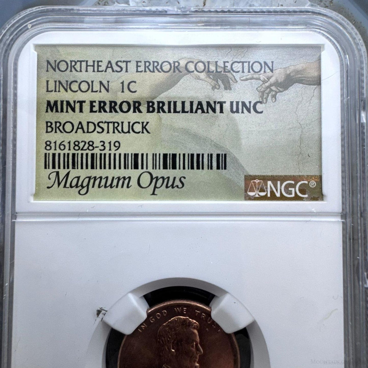 1999 US Lincoln 1 Cent Northeast Error Collection NGC Uncirculated #8161828-319