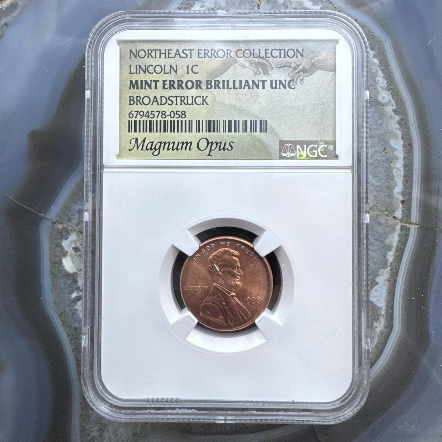 1998 US Lincoln 1 Cent Northeast Error Collection NGC Uncirculated #6794578-058