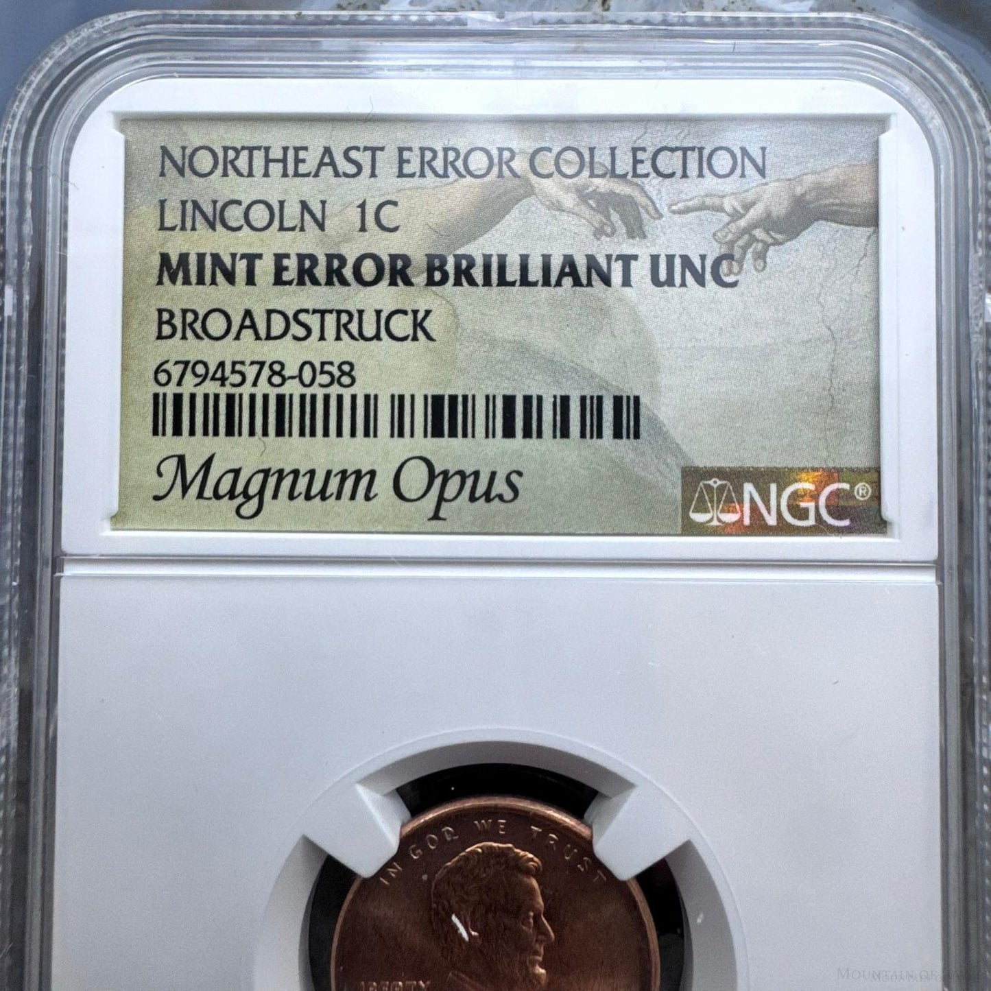 1998 US Lincoln 1 Cent Northeast Error Collection NGC Uncirculated #6794578-058