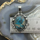 Sterling Silver Southwestern Style Oval Turquoise Decorated Pendant For Women #5
