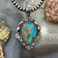 Sterling Silver Southwestern Style Teardrop Turquoise Pendant For Women #9