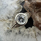 Carolyn Pollack Sterling Silver White Topaz Decorated Shank Ring Size 7 For Women