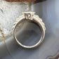 Carolyn Pollack Sterling Silver White Topaz Decorated Shank Ring Size 7 For Women