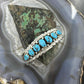 Anita Whitegoat Native American Sterling Silver 7 Turquoise Row Bracelet For Women #1