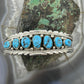 Anita Whitegoat Native American Sterling Silver 7 Turquoise Row Bracelet For Women #1