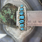 Anita Whitegoat Native American Sterling Silver 7 Turquoise Row Bracelet For Women #1