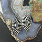 Leander Tahe Native American Sterling Silver 3D Geometric Dangle Earrings For Women
