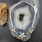 Carolyn Pollack Sterling Silver Freshwater Pearl and Floral Necklace 16"-18" For Women