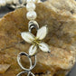 Carolyn Pollack Sterling Silver Freshwater Pearl and Floral Necklace 16"-18" For Women