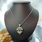 Carolyn Pollack Vintage Sterling Silver Chip Inlay Pendant on 17" Necklace For Women