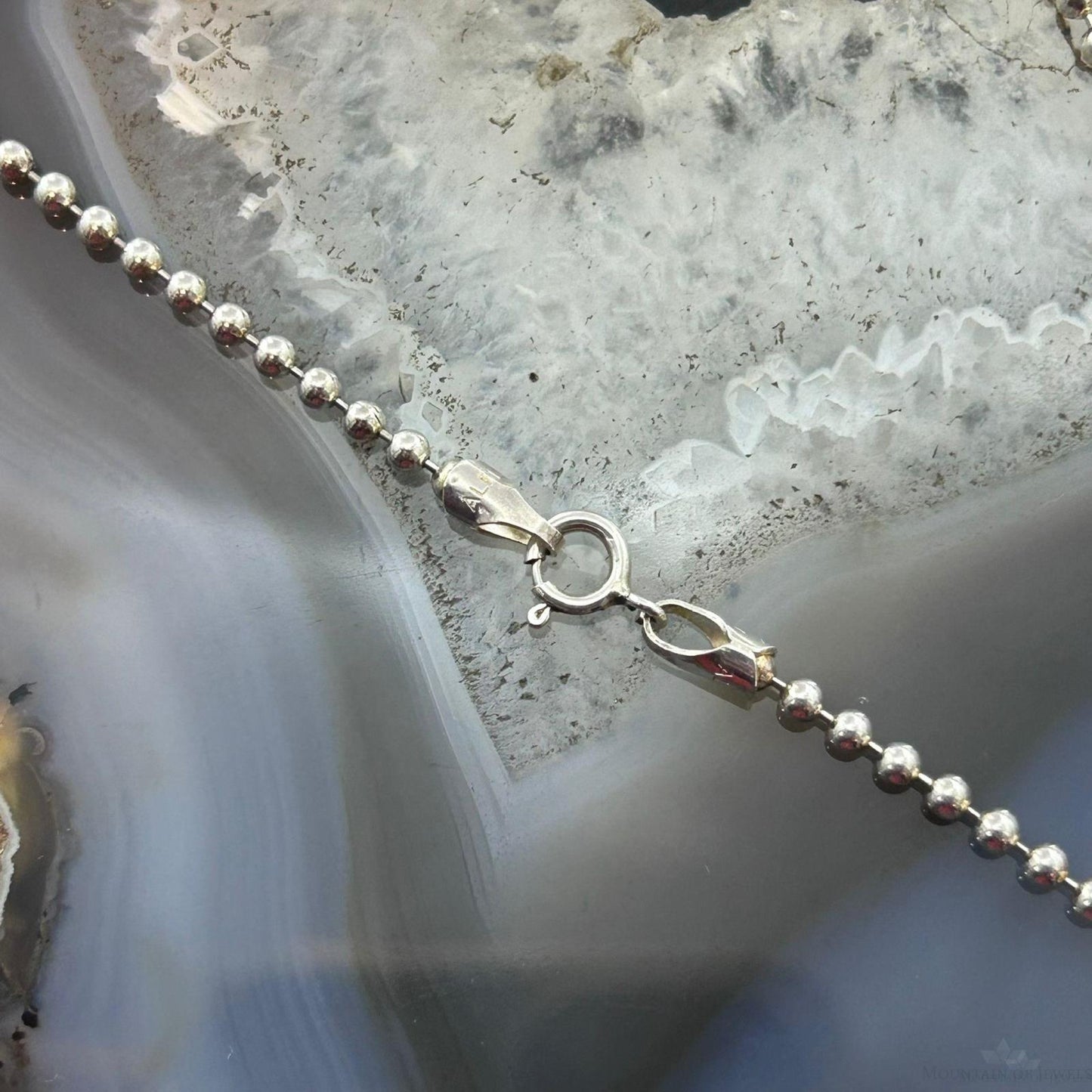 Carolyn Pollack Vintage Sterling Silver Chip Inlay Pendant on 17" Necklace For Women