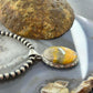 Sterling Silver Southwestern Style Oval Yellow Jasper Pendant For Women #1